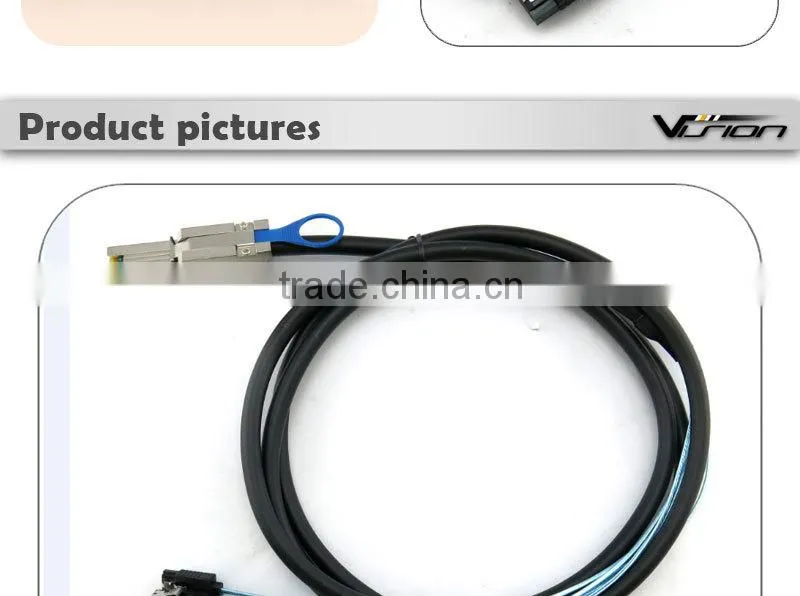 Best price 1m Mini SAS SFF8088 26pin to 4xSATA 7pin cable