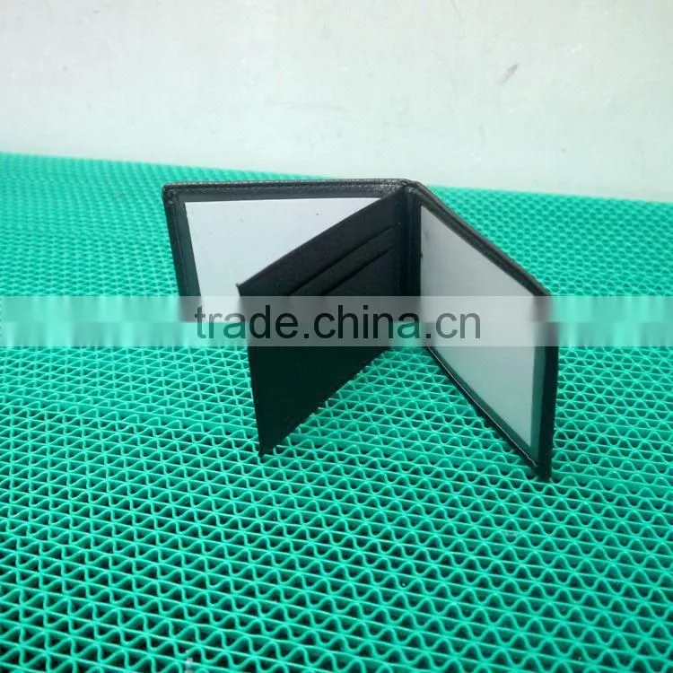 2016 hot sell card holder bifold id leather holder factory price card holder