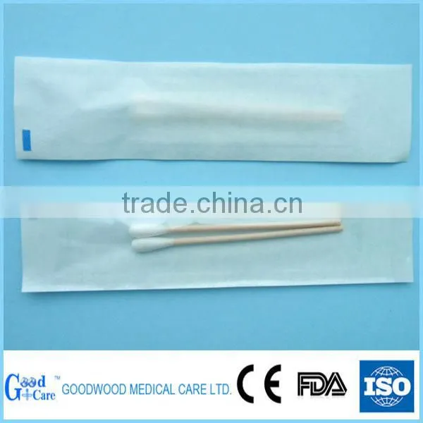 rayon head wooden stick swab/ buds for medical use