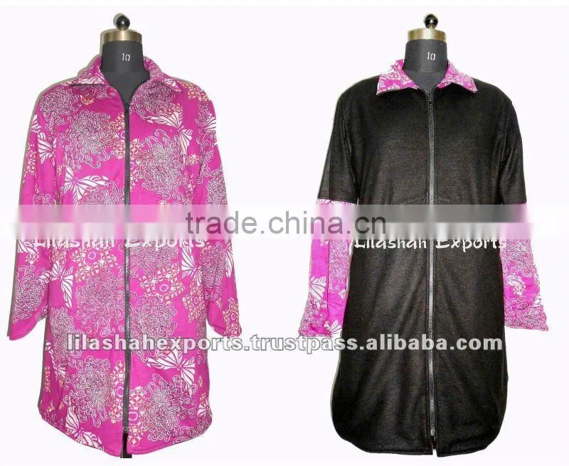 2494 winter coats jacket reversible polar fleece viscose dresses new latest design women winter cloth hand katha jacket dresses