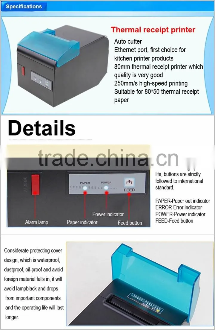 POS-80-c Printer Drivers 80mm Thermal Printer Ethernet Lan Port ITPP042