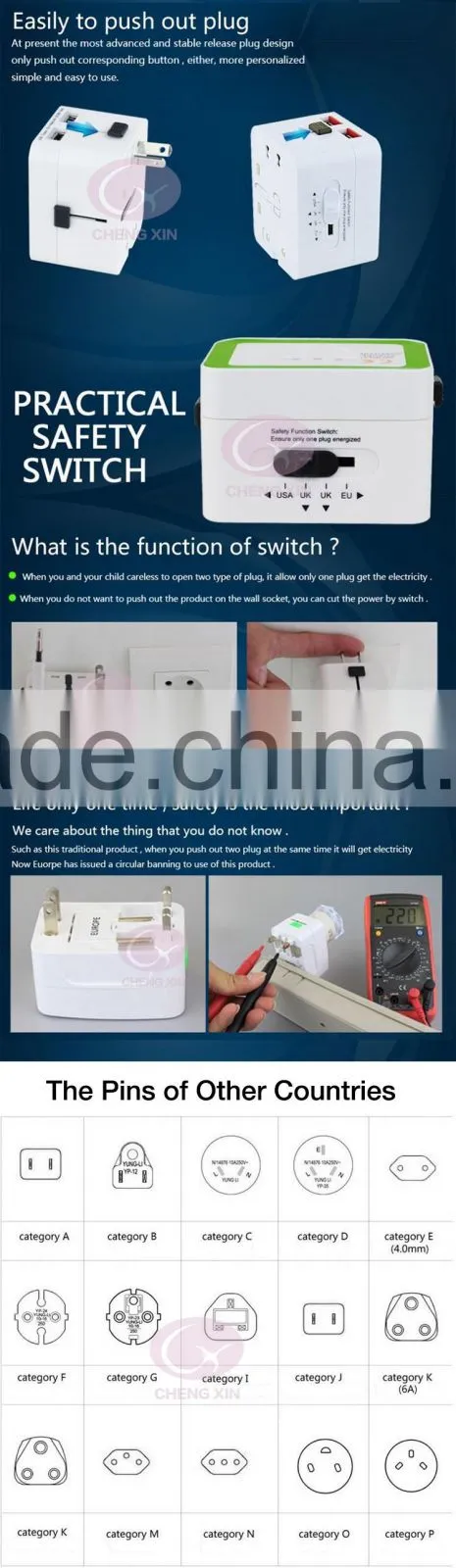 110v ac plugs power and socket to 12v ac adapter