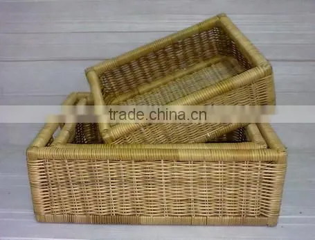 Natural weave basket for home