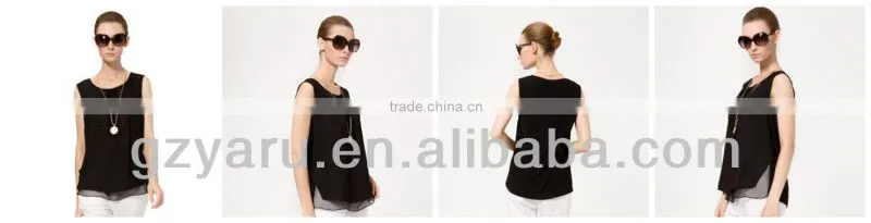 Joker black chiffon small vest