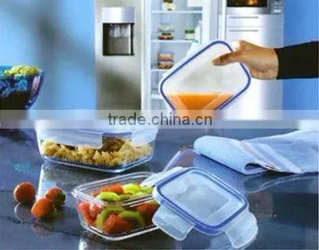 Competitive price pyrex glass lock food container