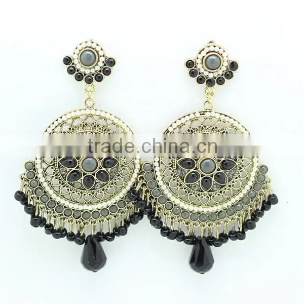 vintage bohemia model hanging diamond earring for girls