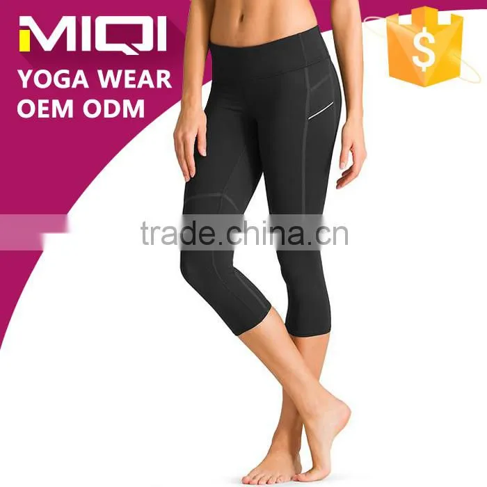 Cropped women yoga pants for running sports yoga top quality lady compression leggings