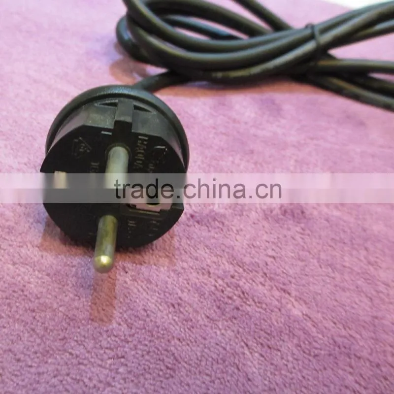 Approval VDE etc Europe 3 pins ground power plug with cables
