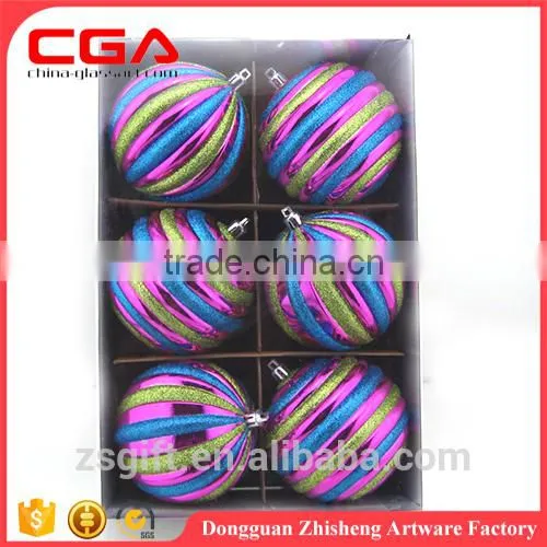 Handmade round plastic balls for christmas indoor decor ball Small christmas accessory