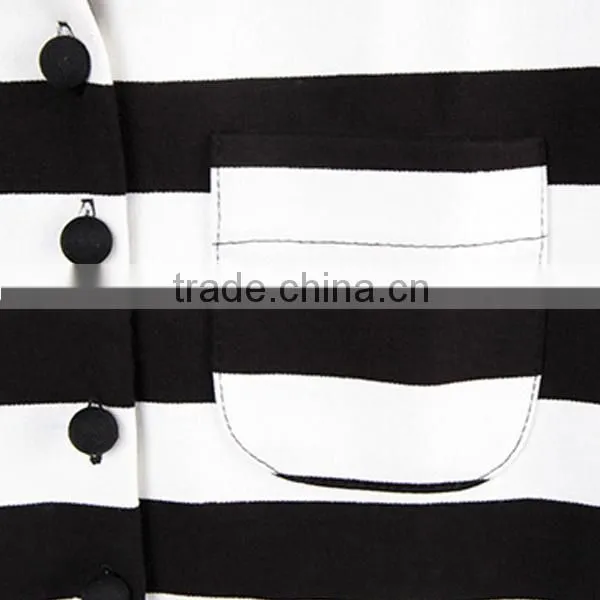 long sleeve coat stripes