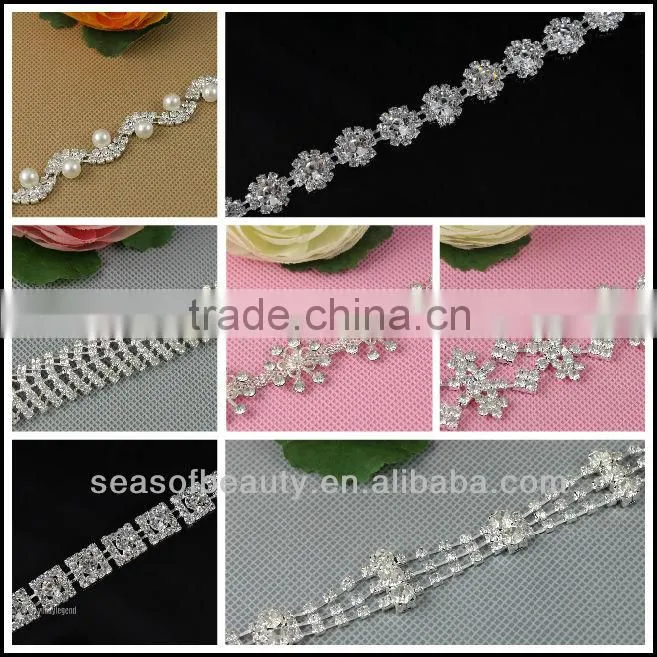 Big Fashion Elegant Handcrafted Pearl Beaded Trim for Wedding Dress R2711F01