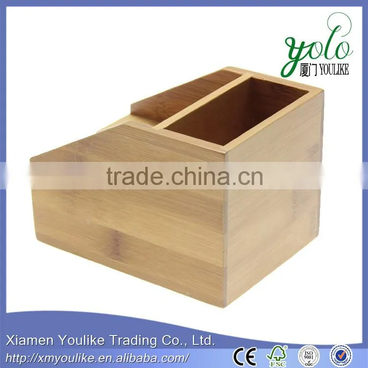 Bamboo Colour Desk Stationary Organiser pen stand bamboo notes holder