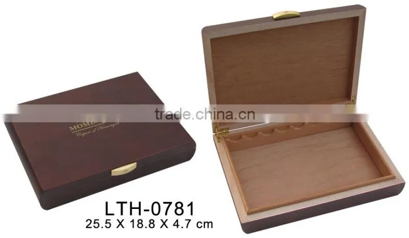 Small cigar wooden package box for cigar tube