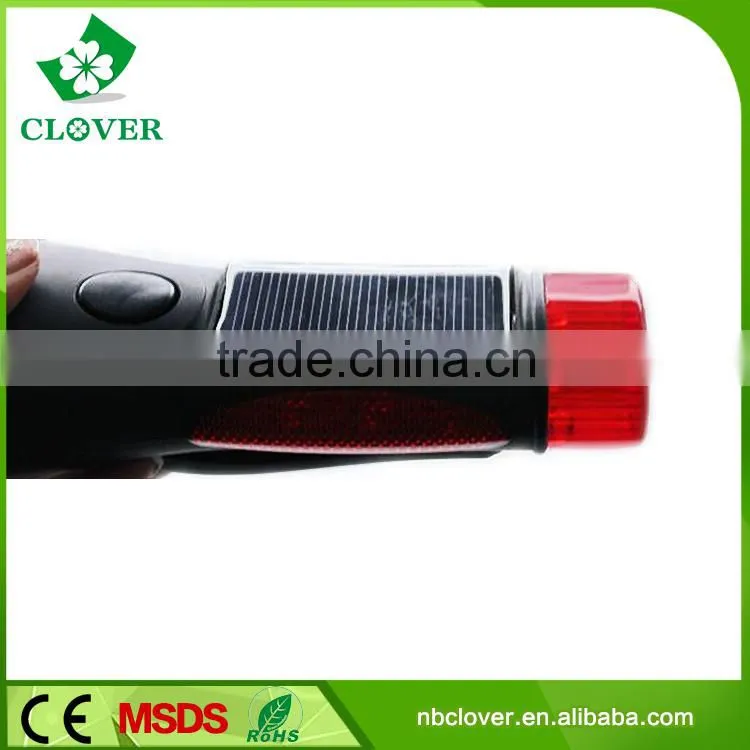 Brightness 4 LED rechargeable hand crank torch light with warning light