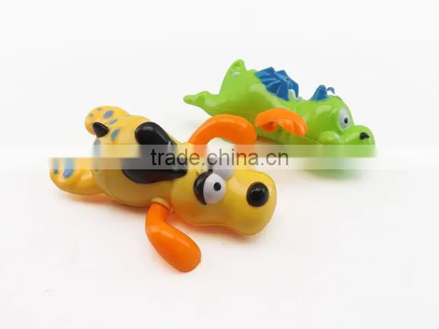 Two kinds of animals wind up swim turtle small plastic toy
