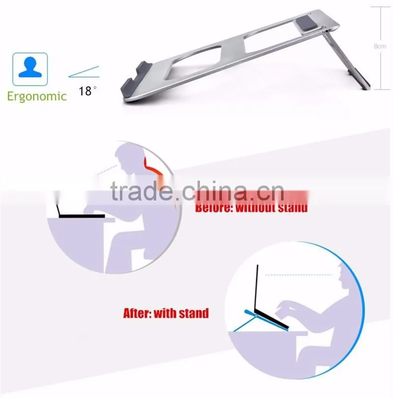Newest Design Luxury Aluminum 10 to 17 inch cheap laptop stand Holder for iPad