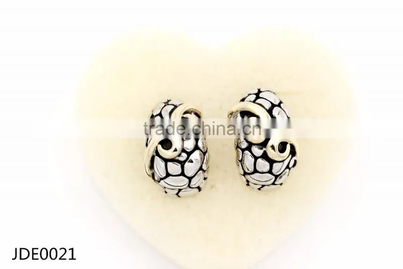 2016 new fashion wholesale Juyuan Double color plated whole sales earrings