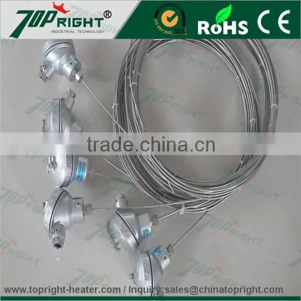 topright Armored Furnace,Bolier, Oven Thermocouple Temperatur Sensor with Angle Design for Special Applicaiton