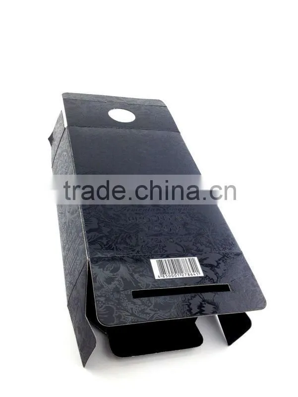 Full Spot UV pattern folding wine box with PET window