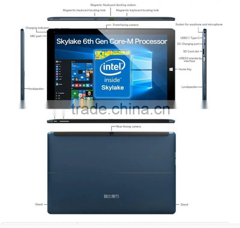 Original 12.2 inch 2 in 1 Cube I9 4GB RAM 128GB ROM Intel Core M 3-6Y30 Dual Core 1920*1200 IPS Screen TYPE C 5000 MAH Tablet pc