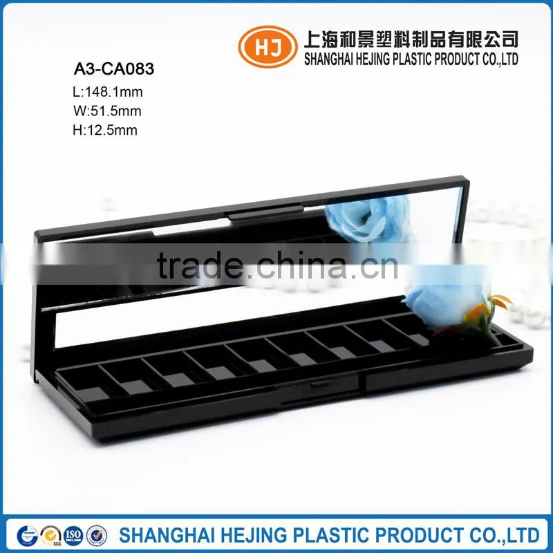 10 colors mineral makeup contour palette packaging with mirror