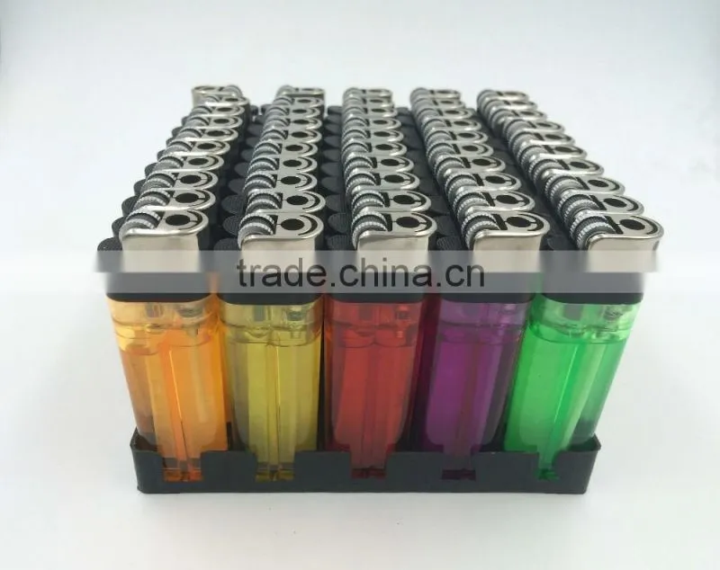 The most hotselling plastic transparent disposable flint gas lighter
