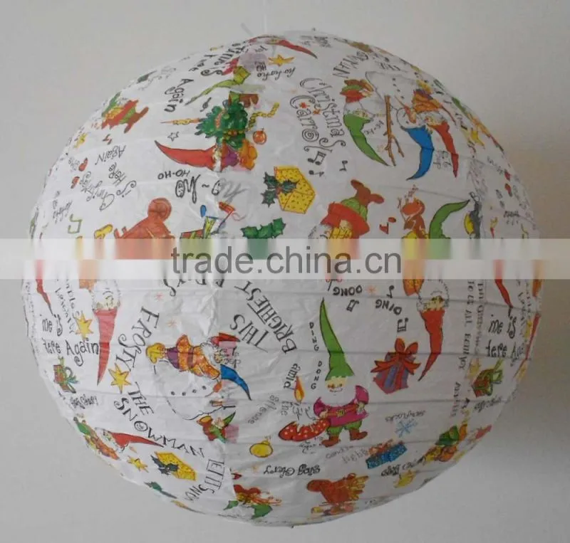 Christmas decoration snowing paper lamp lantern