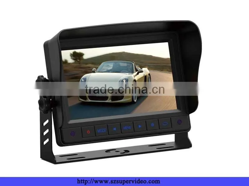 7 Inch TFT-LCD Car Rearview Monitor with Dual Video Input