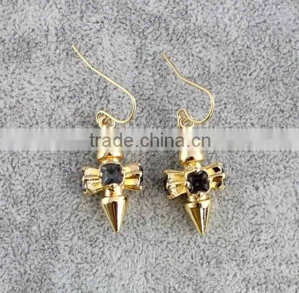 latest brooch flower design rhinestone brooch pin gold/silver fancy brooch