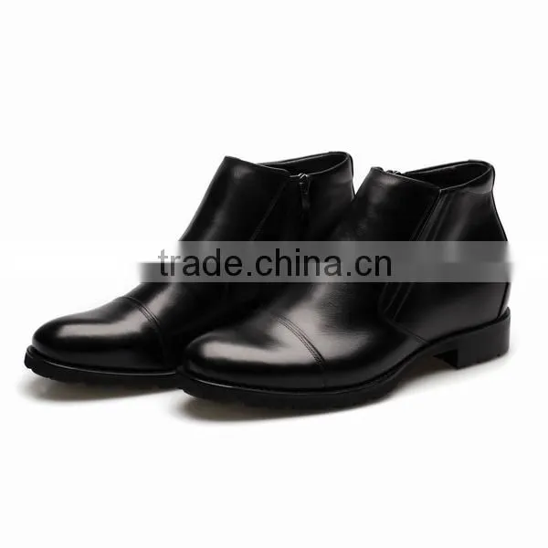Italian design black Men boots with no lace