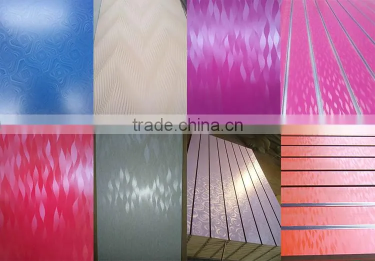 PVC Laminated MDF Grooved Board Aluminum Slatwall Panel