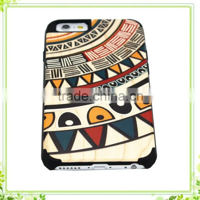 OEM/ODM Phone Case PC and Wood Phone Case two in one for Iphone 6/6 plus