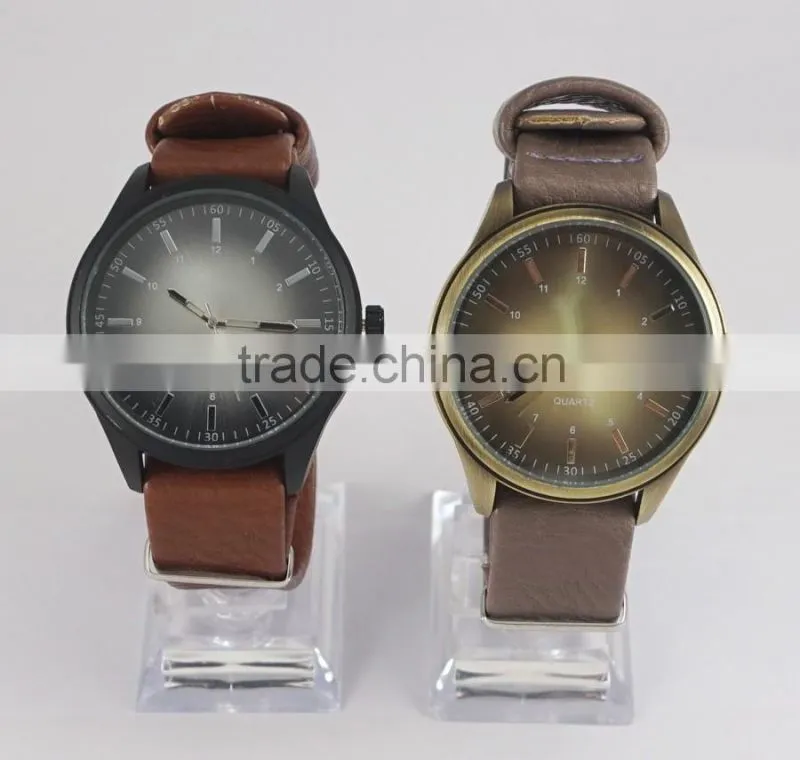 Free wrist watches Changeable leather band watch for men one piece leather band man wrist watch