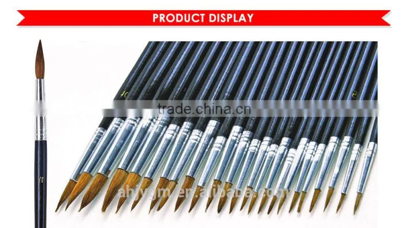 White Box/Opp bag/Blister card Packing Wooden Handle Wool Hair Artist Brush/oil painting brush/artist brush set