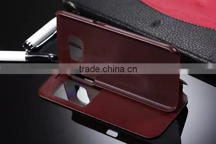 New Arrival For samsung s6 leather Cases,original Case for samsung s6 ,For samsung s6 view case