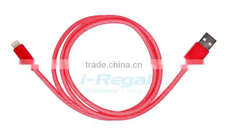 HOT Aluminum sell double side drawing usb cable for mobile phone