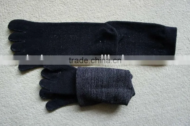 Silver fiber diabetic toe socks