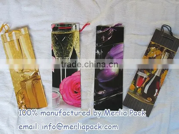 Revel Art Paper Marketplace Bags Single Bottle Paper Wine Assortment Bags