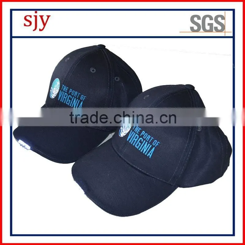 6 panel cotton baseball cap led