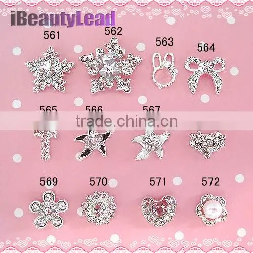 Nail metallic bow art nail decoration 3D nail alloy metallic studs