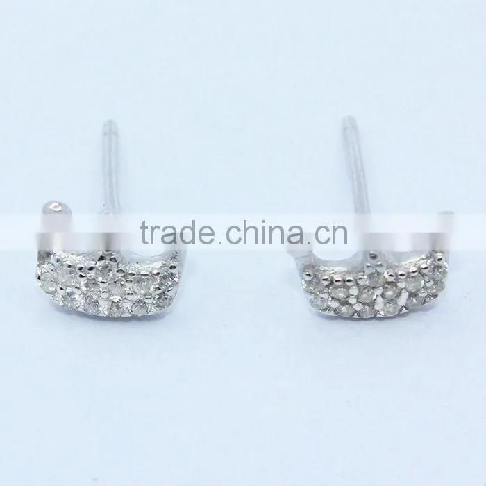 Elegant design 925 sterling silver jewellery fashionable design ear studs