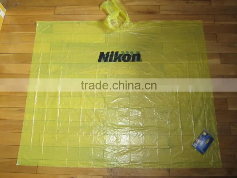 LOGO Printed Promotional PE Disposable Raincoat