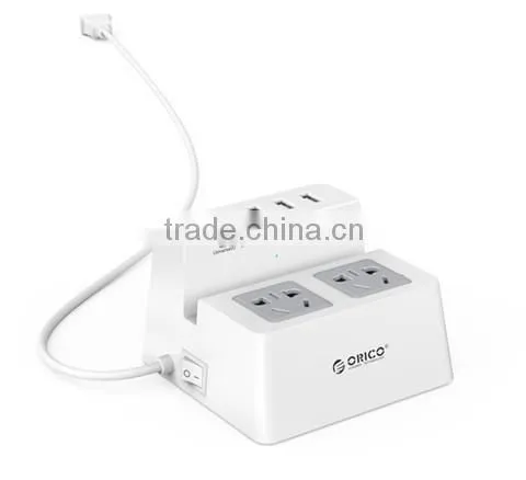 2 outlet usb smart power strip with 5 USB charger