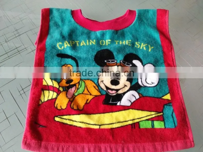 microfiber terry printed baby bib