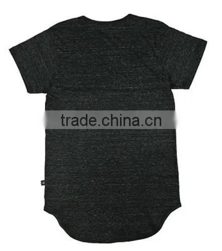 SUMMERE FASHION LONG T SHIRT EXTENDED BLACK GRAY BLEND TEE