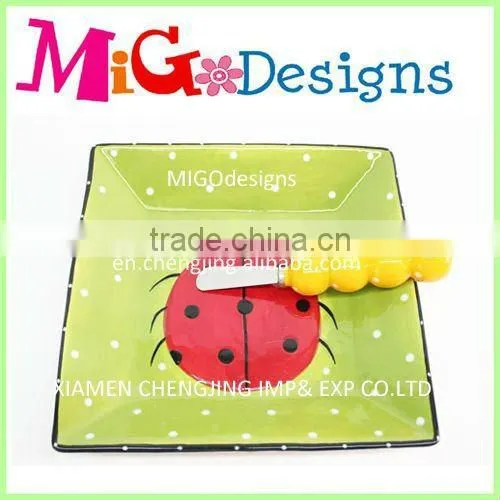 Wholesale Art Custom Ceramic Hot Selling Plate Gift With Dots