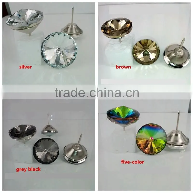 Glass crystal button for sofa decoration