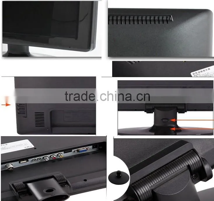 Black color vga hdmi usb av tv full hd 1080p 21.5inch wide screen led tv