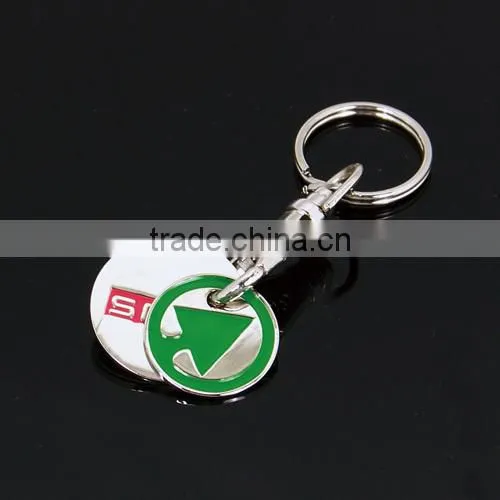 Wholesale Design Your Own Cheap Shopping Cart Metal Custom Trolley Coin Keyring