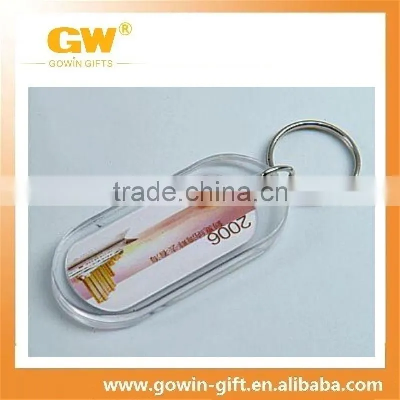 Custom transparent printing plastic acrylic keychain